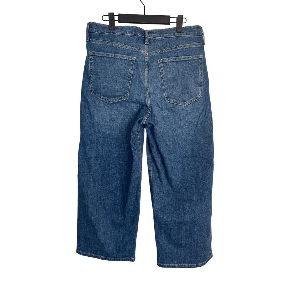 Banana Republic Waist 32 G Crop Premium Denim Jeans Medium Wash - Picture 2 of 13